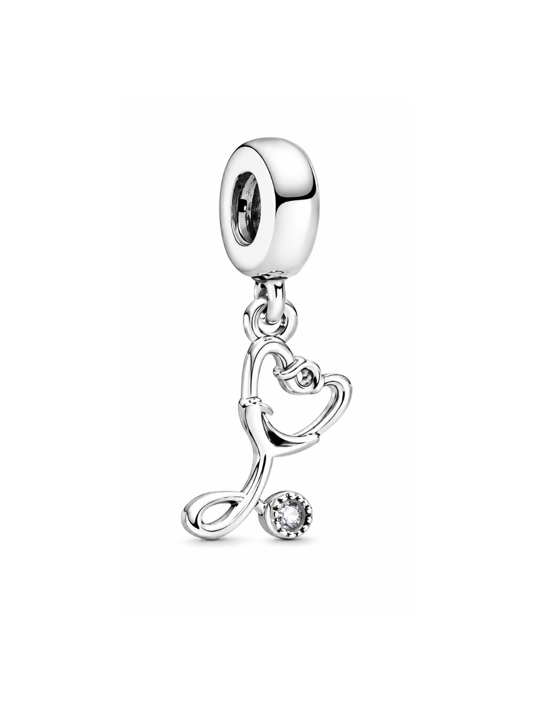 Charm de Plata 925 | Estetoscopio Corazón