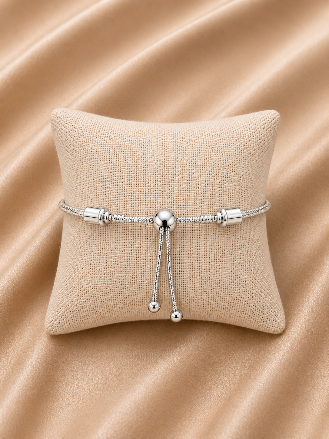 Pulsera de Plata 925 | Ajustable Bolitas