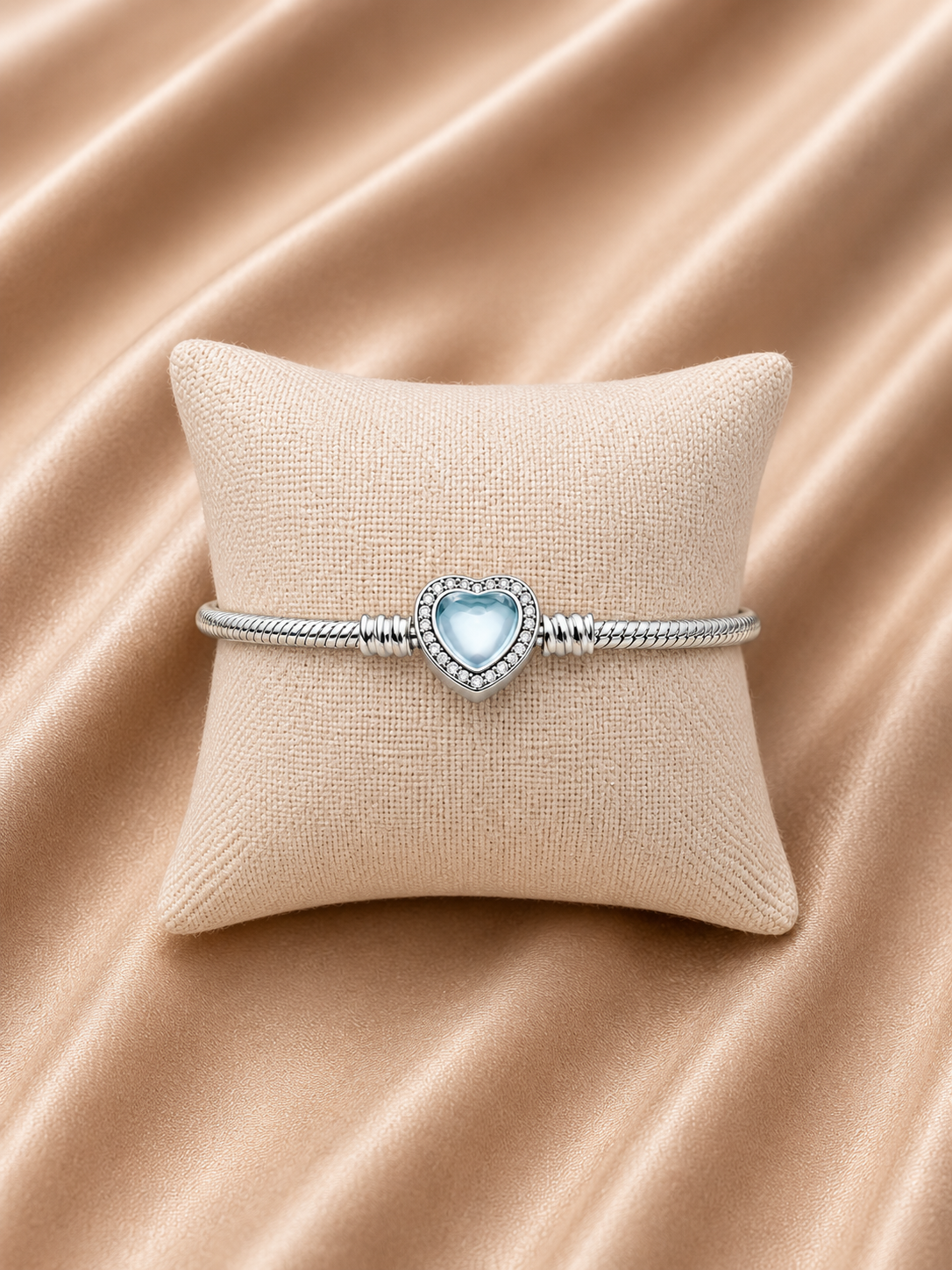 Pulsera de Plata 925 | Corazón Tornasol