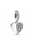 Charm de Plata 925 | Corazón con Alas y Cristales