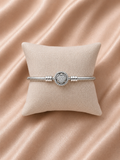 Pulsera de Plata 925 Corazón Circular - Bisutería Mujer