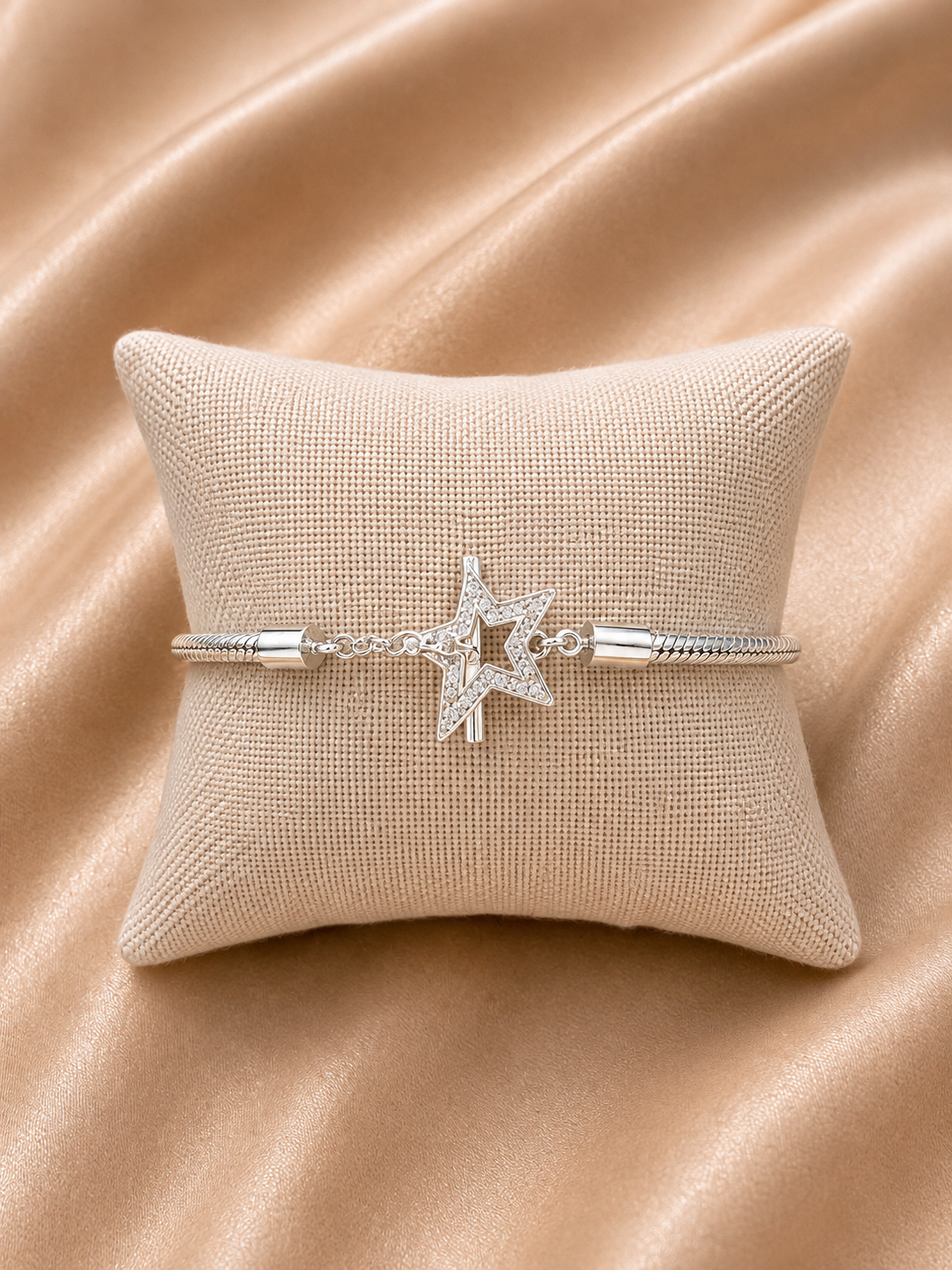 Pulsera de Plata 925 | Ajustable Estrellas