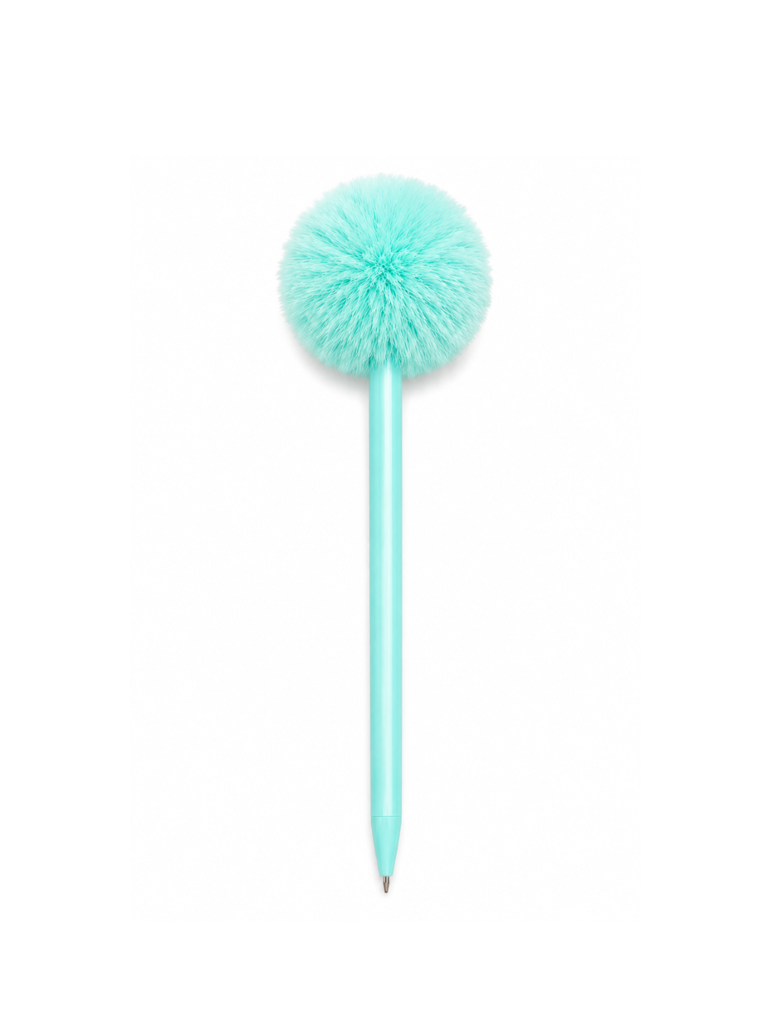 Bolígrafo con Pompon Turquesa - Esfero Kawaii para Niñas