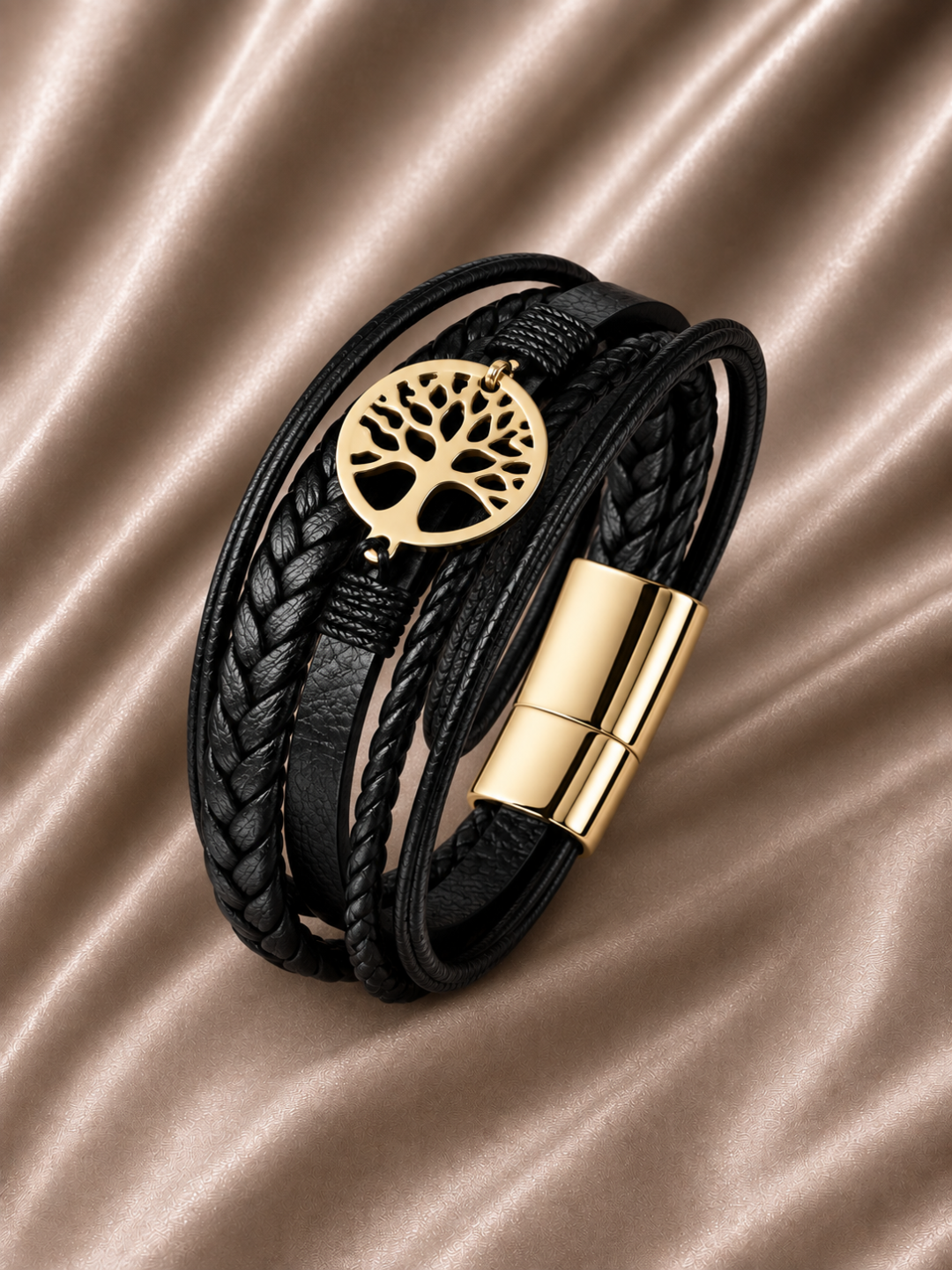 Pulsera de Hombre | Árbol de la Vida Dorado