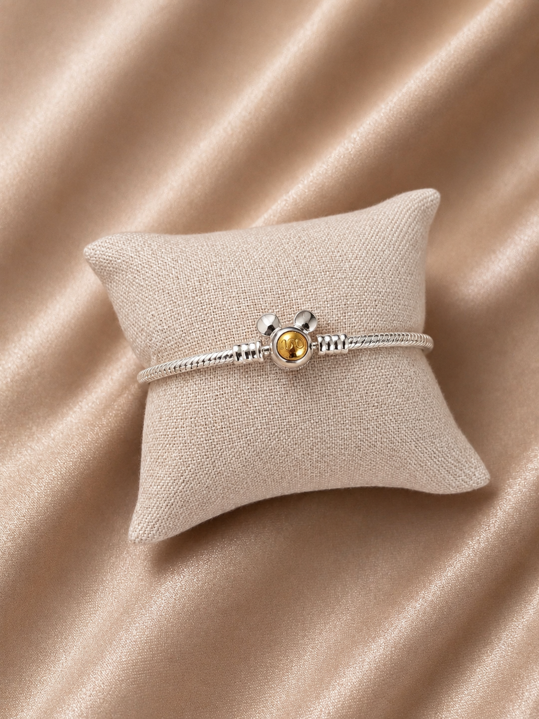 Pulsera de Plata 925 | Silueta Inspirada en Ratón Clásico