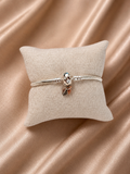 Pulsera de Plata 925 | Hojas Colgantes Bicolor