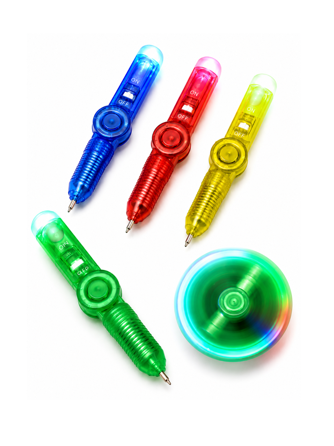 Bolígrafo Spinner Naranja - Esfero Giratorio Antiestrés
