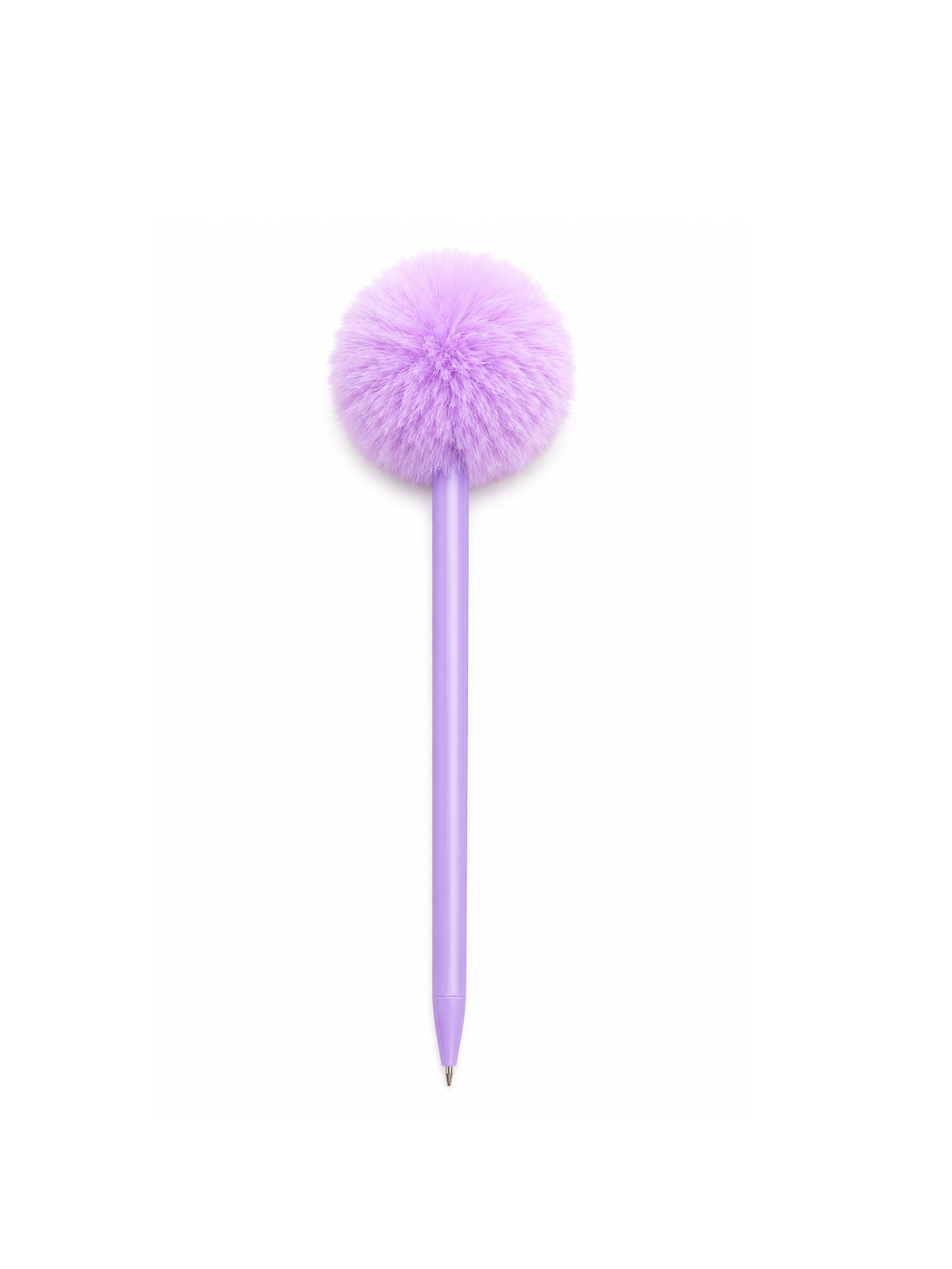 Bolígrafo con Pompon Morado - Esfero Kawaii para Niñas