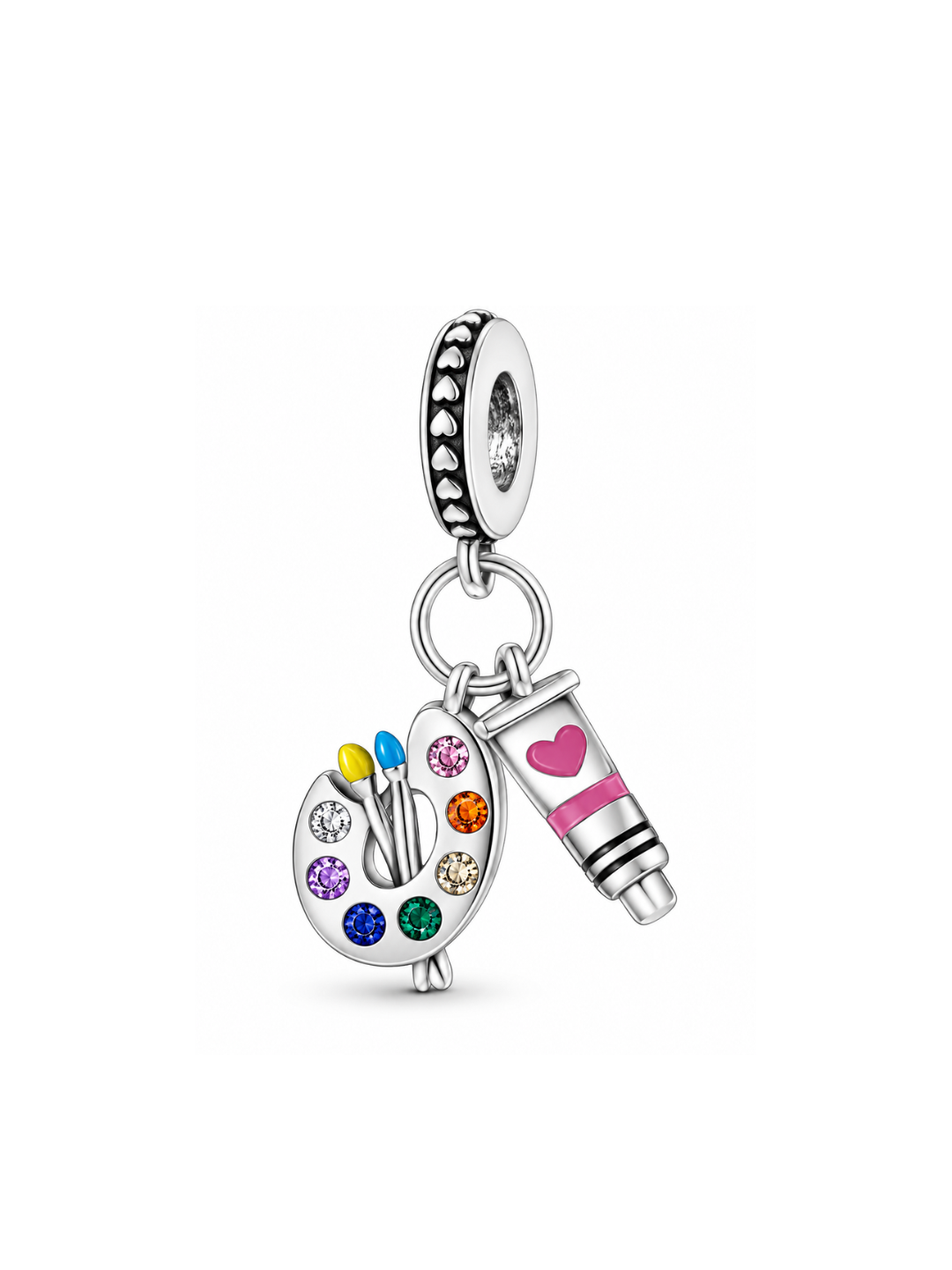 Charm de Plata 925 | Acuarela, Brocha, Pintura