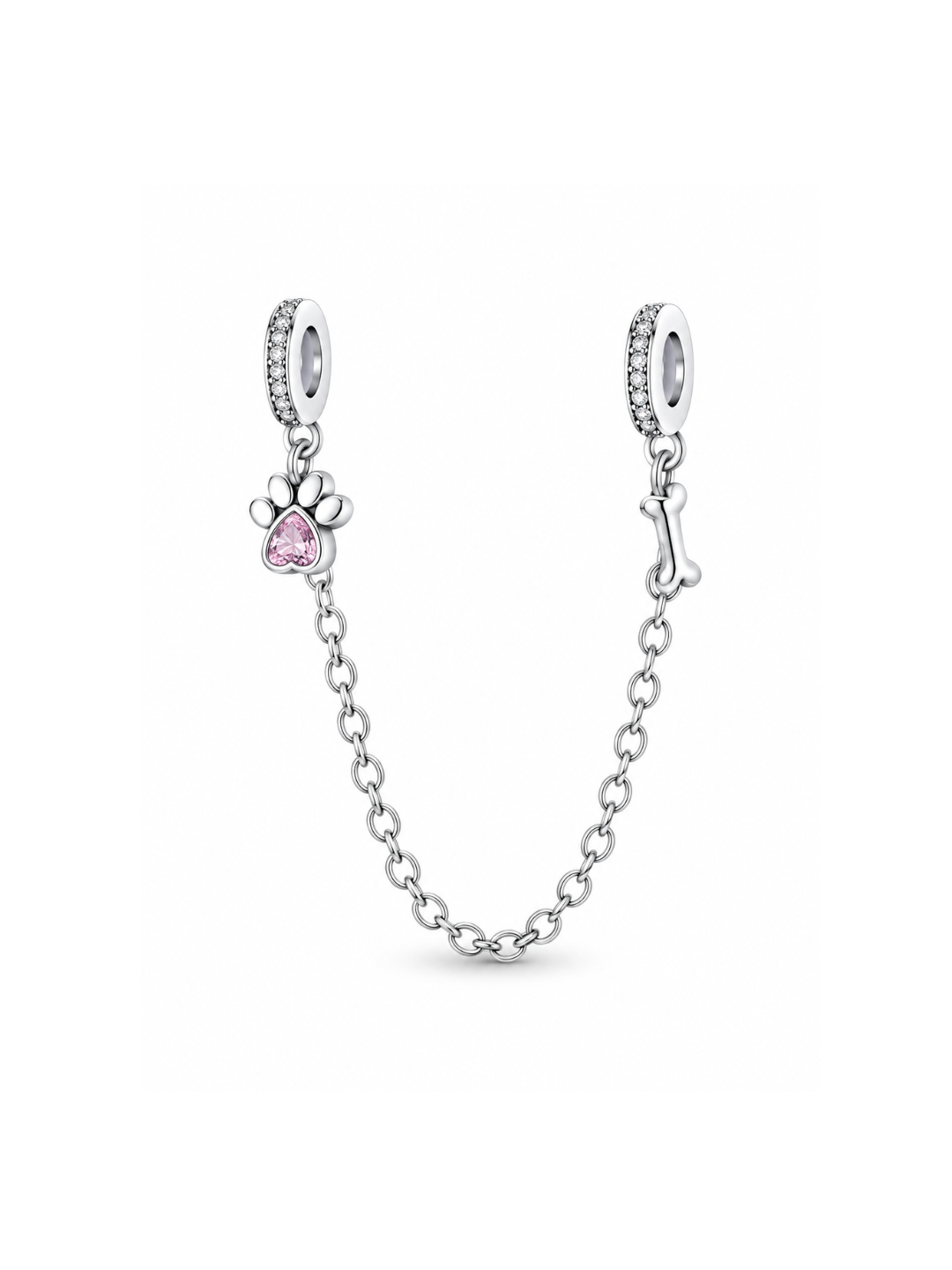 Charm de Plata 925 | Cadena de Seguridad Love Dogs