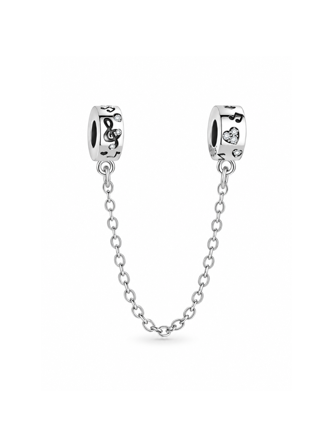 Charm de Plata 925 | Cadena de Seguridad Música