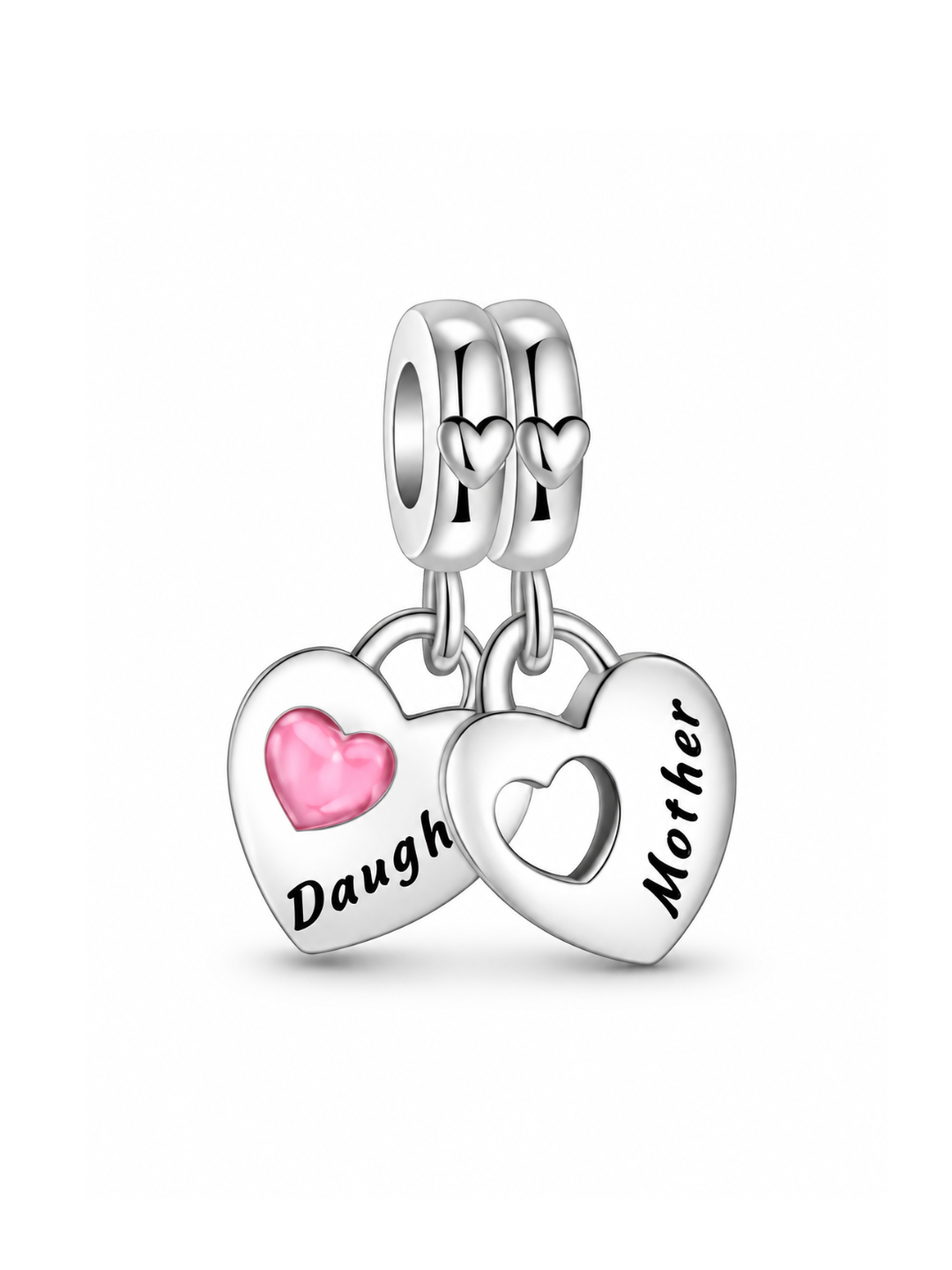 Charm de Plata 925 | Madre e Hija Corazón