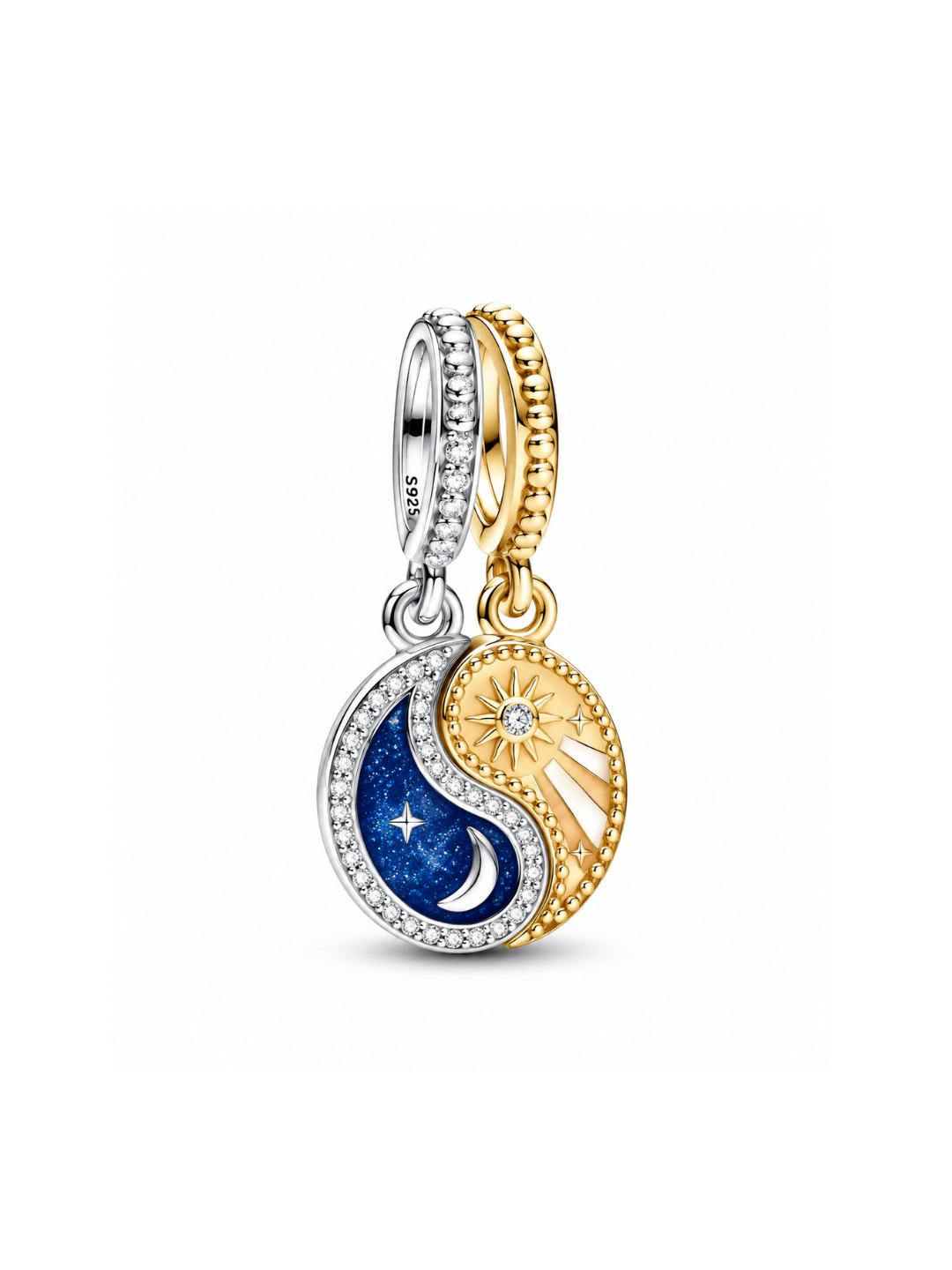 Charm de Plata 925 | Yin Yang Sol y Luna