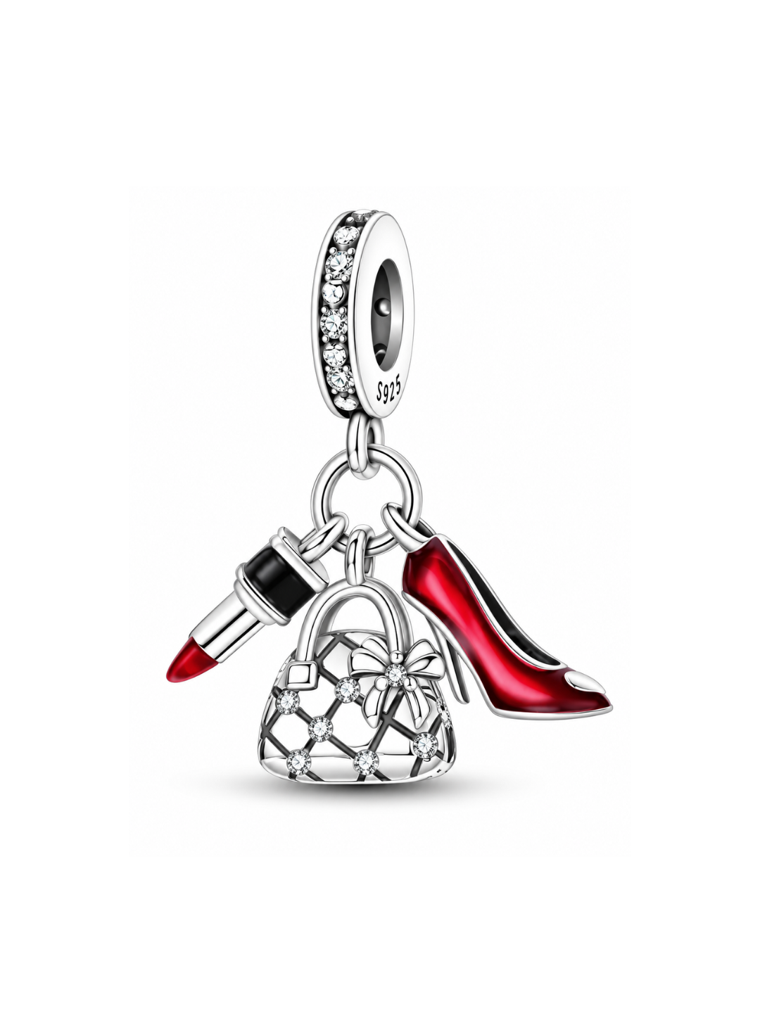 Charm de Plata 925 | Fashion (cartera, tacones,labial)